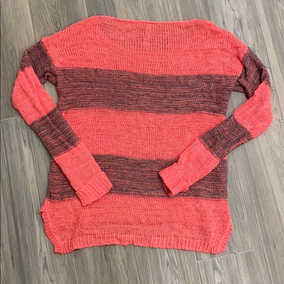 Aeropostale pink stripe knitted sweater - Picture 3 of 5